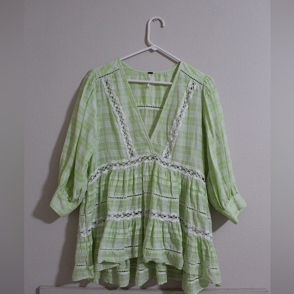 Free People Tunic Top with Lace Detail